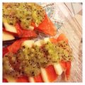 LOVE−HINA's cooksnap of when they made サーモンとモッツァレラのキウイソース☆.