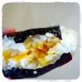 みますけ's cooksnap of when they made 冷凍卵の醤油漬け黄身入れおにぎり.