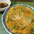 シュナティー's cooksnap of when they made にらとキムチのチヂミ　特製ダレ添え.