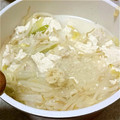 クック0YTAAU☆'s cooksnap of when they made 豆腐でふわふわ♪蓮根と鶏団子の簡単お鍋☆.