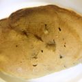 ゆいこ２１００'s cooksnap of when they made 煮汁も入れて＊黒豆とバナナのホットケーキ.