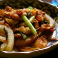 haruku221's cooksnap of when they made 豚バラ肉とセロリのハチミツ生姜炒め。.