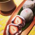 QOUNTA's cooksnap of when they made 春♪切り餅でふんわりいちご大福.