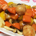 acarinmama's cooksnap of when they made 秋野菜と鶏だんごの黒酢和え.