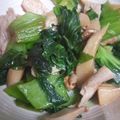 TeddySao's cooksnap of when they made チンゲン菜と豚肉のオイスター炒め.