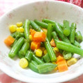 メルティローズ's cooksnap of when they made あと一品☆いんげん豆とコーンの塩麹和え.