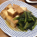 YUKIKI☆'s cooksnap of when they made 厚揚げとほうれん草の煮物・バタ-入り.