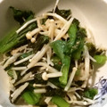 knoflook's cooksnap of when they made ♪小松菜とえのき茸の海苔わさび合え♪.