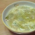 yuki_me's cooksnap of when they made 白菜とふわふわ玉子のチキンスープ.