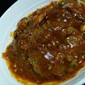 とさみさと's cooksnap of when they made 余ったハヤシライスで♪煮込みハンバーグ.