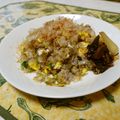ローズレース's cooksnap of when they made 美味！大根葉とちりめんの卵チャーハン.
