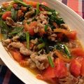 クックL8NXI6☆'s cooksnap of when they made ☆豚&トマトの酢でサッパリ炒め★.