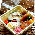 ＴＷＯＨＥＡＲＴＳ's cooksnap of when they made アーガイル柄で♪雪だるま☆キャラ弁.