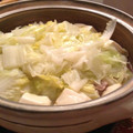 Tebow's cooksnap of when they made 白菜とキャベツの和風鍋.