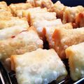 Haruneo's cooksnap of when they made カニカマ＆ひき肉＆ネギdeクルリン春巻き.