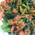 おむまる's cooksnap of when they made 簡単♪ほうれん草とにんじんのごまあえ.
