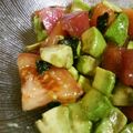 ばるさもす's cooksnap of when they made わさび醤油で【マグロ＆アボガドのサラダ】.