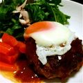 nonkomomo's cooksnap of when they made ケンタロウさん家の♥激うまハンバーグ.