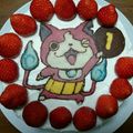 haruranmam's cooksnap of when they made ジバニャンのキャラケーキ.