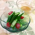 龍青空ママ's cooksnap of when they made おもてなし♪オクラ×トマト～レモンソース.