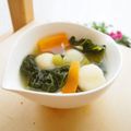 あっぷるカモミール's cooksnap of when they made もちもち白玉団子とター菜の中華風スープ.