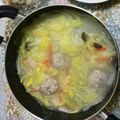 耳たぶ2号's cooksnap of when they made 鶏団子と白菜の塩糀スープ.