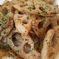 まんべんなく's cooksnap of when they made れんこんのアンチョビバター醤油.
