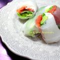 soyumina's cooksnap of when they made サーモン＆クリチ＆アボカドの生春巻き☆.