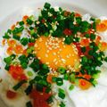 しゅうこ1862's cooksnap of when they made 初心者簡単ふわプチメレンゲいくらシラス丼.