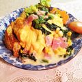 ♡Fuwari♡'s cooksnap of when they made クリームソースオムライス.