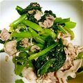 クックHFZ347☆'s cooksnap of when they made 小松菜と豚肉のポン酢あえ.