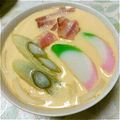 りんごのど飴's cooksnap of when they made 寒い夜小田巻き蒸し（うどん入り茶碗蒸し）.