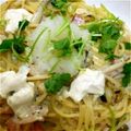 はるはるはるあ's cooksnap of when they made 湯葉と海老と蕪おろしの豆乳クリームパスタ.