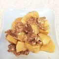 リハブ's cooksnap of when they made 里芋の牛肉マヨあえ.