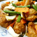 ぶるーぽぴー's cooksnap of when they made 唐揚げと夏野菜のスゴだれ和え.