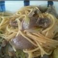 鬼天竺鼠's cooksnap of when they made 砂肝と長ねぎの和風スパゲッティ！.