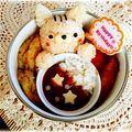 coffeetree's cooksnap of when they made キャラ弁♡お弁当にミニミニカレー♡.