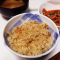 ねこエプロン's cooksnap of when they made 我が家の＊炊き込みご飯＊～鶏ゴボウ飯～.