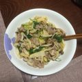 クックMMVNFK☆'s cooksnap of when they made 豚肉とタケノコと三つ葉の炒めもの。.