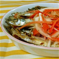 memgeg's cooksnap of when they made 揚げない♪ヘルシー♪ししゃもの南蛮漬け✿.