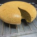 aaamichun's cooksnap of when they made 1/4が95kcal！抹茶のスポンジ生地.