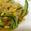 MofeMofee's cooksnap of when they made 豆もやし、レタス、きゅうりのナムル.