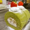 りきママスィーツ's cooksnap of when they made 抹茶のロールケーキ和風きなこクリーム♪.