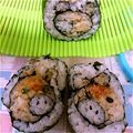 airi777's cooksnap of when they made くまちゃん♡飾り巻き寿司ロール.