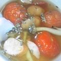 Reina6's cooksnap of when they made きのことプチトマトの簡単コンソメスープ.