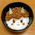 ぽめchan's cooksnap of when they made ＊節分に☆可愛い鬼さんの納豆ごはん＊.