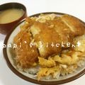 papikun's cooksnap of when they made ❤フライパンでカツ丼❤.