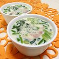 赤い電話's cooksnap of when they made ホウレン草とベーコンのお手軽洋風茶碗蒸し.