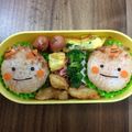 tomo♡mama's cooksnap of when they made 節分＊赤鬼ｸﾝおにぎり弁当(キャラ弁).