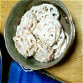 ふみふみふふふ's cooksnap of when they made 蓮根の梅マヨ胡麻和え.